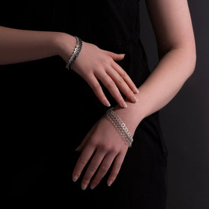 Ednie chain bracelet, silver or oxidised silver