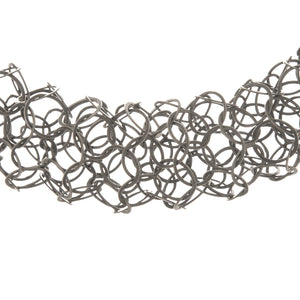 Ervine chain tube necklace, silver or oxidised silver